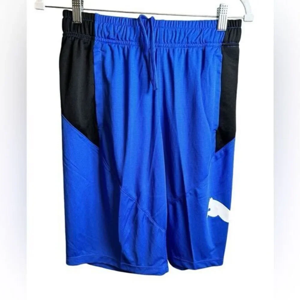 NWOT PUMA Men’s Blue/Black Basketball Shorts Athletic Workout - Size Small
